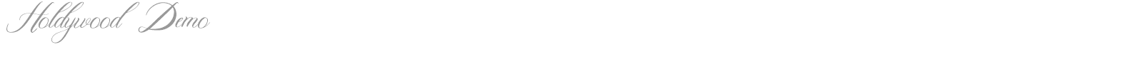 Holdywood font preview